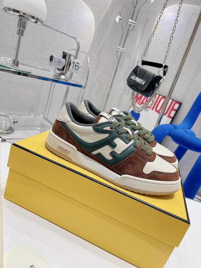 Fendi 芬迪 24最新 情侣款 板鞋休闲运动鞋 Fd Match 原版购入 一比一复刻 设计师kim Jones打造的首款运动鞋fendi Match 和驴